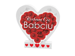 Tabliczka serce Kocham Cię Babciu - 14,8 x 15 cm