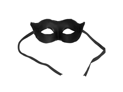 Maska karnawałowa czarna z cekinami - 1 szt.