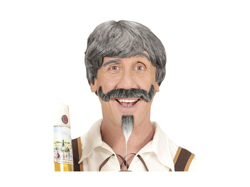 Peruka bawarska z wąsami i kozią bródką