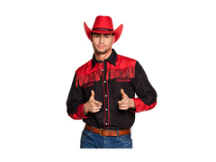 Koszulka western czarno-czerwona