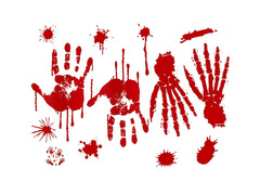 Naklejki krwawe ślady -1 op.