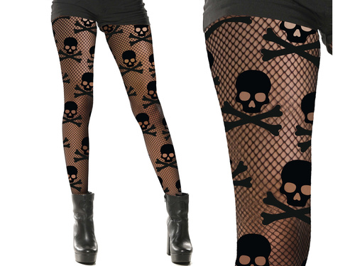 Rajstopy w czaszki - 1 para