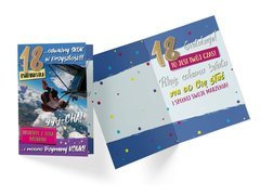 Kartka urodzinowa z kopertą na osiemnastkę - 1 szt.