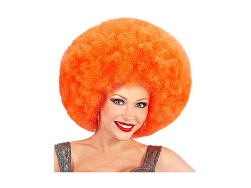Pomarańczowa duża peruka afro wysokiej jakości