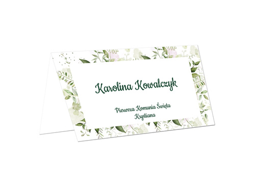 Winietki personalizowane składane na I Komunię Świętą - 15 szt.