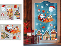 Dekoracja elektrostatyczna Święty Mikołaj na Boże Narodzenie