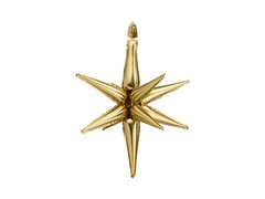 Balon foliowy Gwiazda złota 3D - 70 cm - 1 szt.