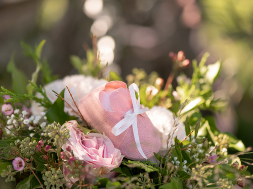 Podziękowania dla gości Buciki różowe - 4 szt.