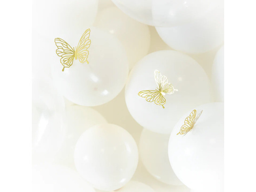 Naklejki motylki ażurowe złote - 12 szt.