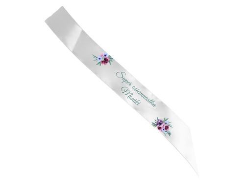 Szarfa personalizowana z imieniem na 18 urodziny - 140 cm - 1 szt.