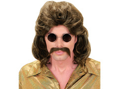 Peruka męska brąz lata 70-te - 1 szt.