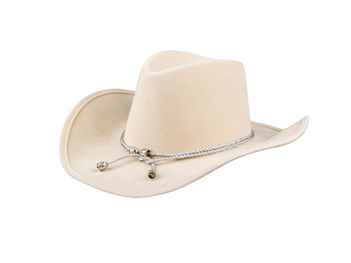 Kapelusz kowbojski beżowy - 1 szt.