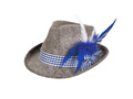 Kapelusz bawarski z niebieskimi piórkami - 1 szt.