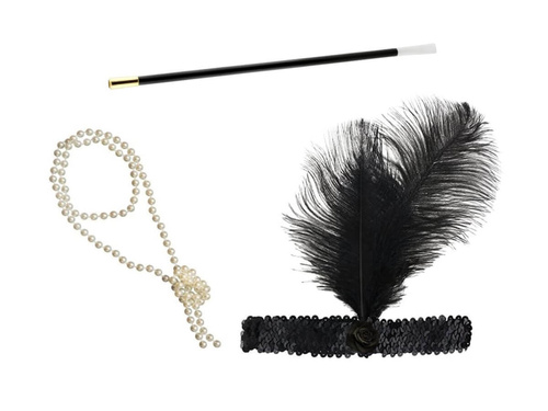 Zestaw retro czarny - 1 komplet.