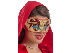 Maska karnawałowa czerwono-niebieska