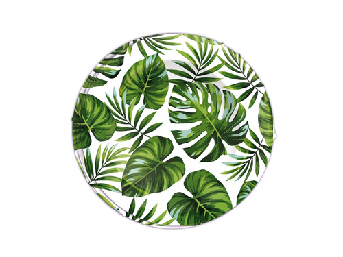Talerzyki papierowe Tropikalne Liście - 23 cm - 6 szt.