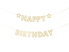 Baner urodzinowy Happy Birthday Gwiazdki - 220 x 14,5 cm - 1 szt.