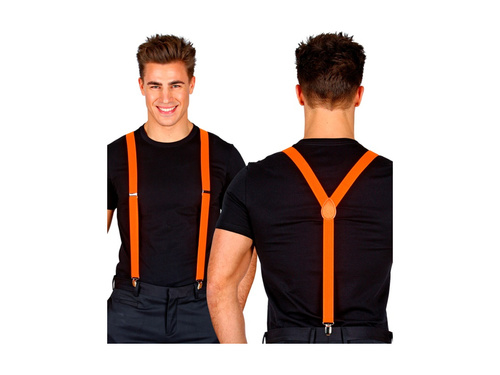 Neonowe pomarańczowe szelki disco