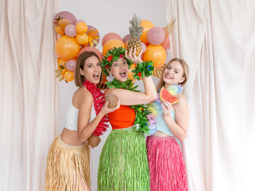 Spódniczka hawajska długa zielona - 77 cm - 1 szt.