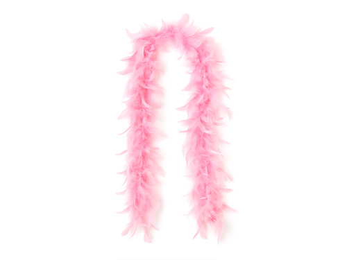 Boa z piór - różowe - 180 cm