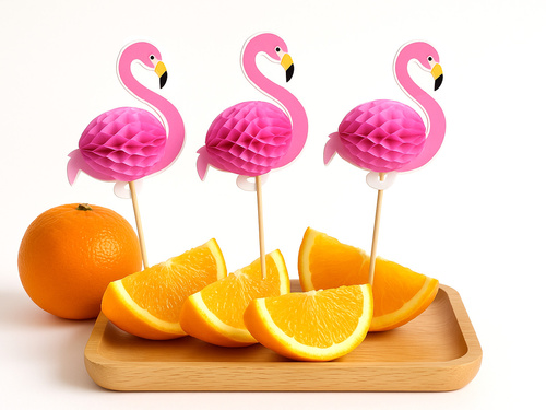 Pikery koktajlowe Flamingi - 50 szt.