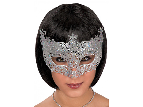 Maska karnawałowa srebrna