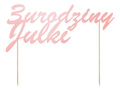 Topper papierowy na tort personalizowany na urodziny - 1 szt.