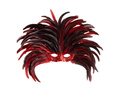 Maska karnawałowa czerwona z piórami