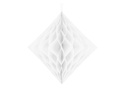 Dekoracja wisząca diament biały - 30 cm - 1 szt.