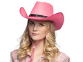 Kapelusz kowbojski różowy - 1 szt.