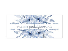 Naklejki na pudełka na ciasto z kwiatami - 8 szt.