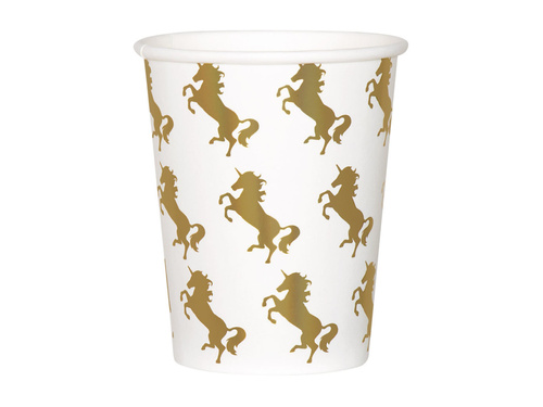 Kubeczki papierowe Jednorożec - 210 ml - 10 szt.