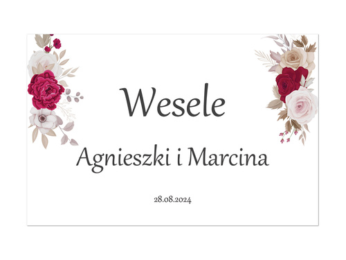 Plakat Weselny personalizowany - 60x40 cm