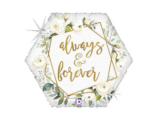 Balon foliowy Always & Forever - 46 cm - 1 szt.