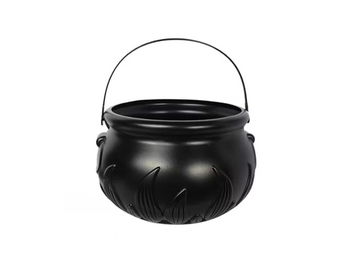 Wiaderko kociołek czarne na Halloween - 13 cm - 1 szt.