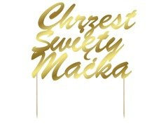 Topper na tort personalizowany Chrzest Święty - 1 szt.