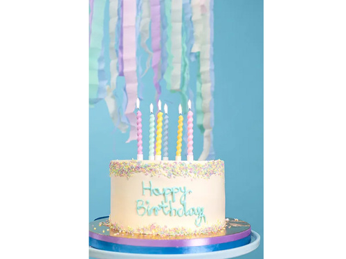 Świeczki urodzinowe świderki kolorowe - 8,5 cm - 6 szt.