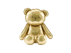 Balon foliowy stojący Miś - złoty - 43 x 53 cm - 1 szt.