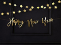Baner Happy New Year złoty - 66 cm - 1 szt.