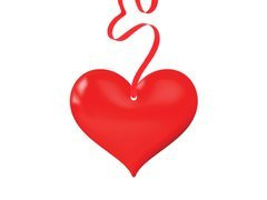 Zawieszki na butelkę czerwone serce - 20 szt.