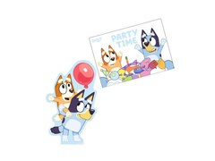 Zaproszenia urodzinowe Bluey - 8 szt.