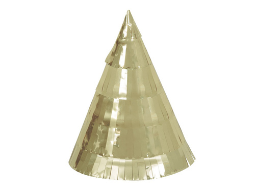 Czapeczki złote z frędzlami - 4 szt.