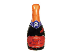 Balon foliowy Butelka Happy Halloween - 99 x 48 cm - 1 szt.