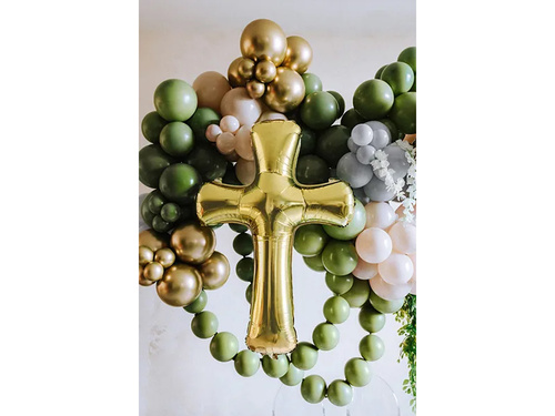 Balony z łącznikiem pastelowe oliwkowe - 33 cm - 20 szt.