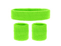 Opaski neonowe zielone Disco lata 80-te - 3 szt.