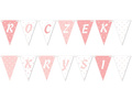 Baner flagi personalizowany na roczek dziewczynki - 5 m