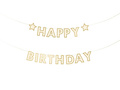 Baner urodzinowy Happy Birthday Gwiazdki - 220 x 14,5 cm - 1 szt.