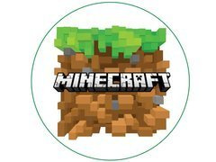 Dekoracyjny opłatek tortowy Minecraft - 20 cm