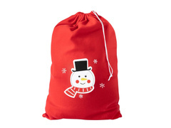 Worek Mikołaja na prezenty Bałwanek - 50 x 80 cm