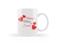 Kubek personalizowany na dzień matki z serduszkami - 330ml